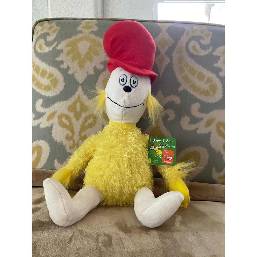 Dr Seuss Sam I Am Plush Kohls Cares Green Eggs and Ham Yellow Stuffed Toy